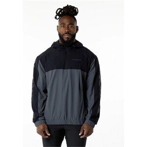 Alphalete Men’s Exp Tech Windbreaker- Arkham Grey , Size Large